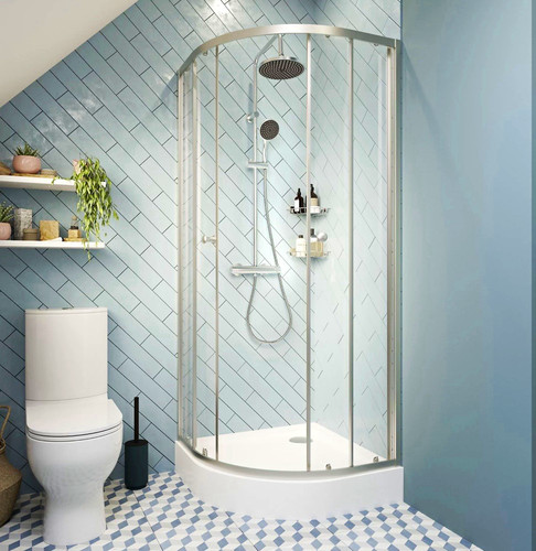 Quadrant corner sliding shower - corner,