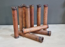 10 Antique Vintage Castle Top Wooden Bobbins from Textile Factory/Mill