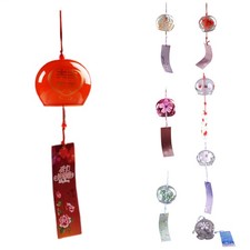 Japanese Wind Chime Glass Agate Wind Chime Flower Outdoors Wind Bells Decor