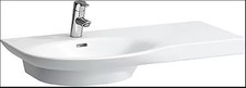 8167020001041- Laufen Palace Offset Countertop Basin 90 x 46 - w/shelf - White