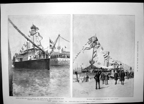 Antique print royal visit - antique,