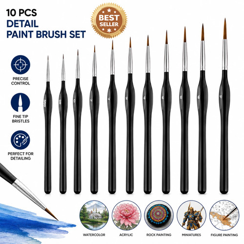 Premium paint brushes set - paint,