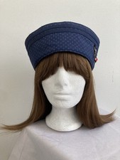 Pillbox Hat One Size. Recycled