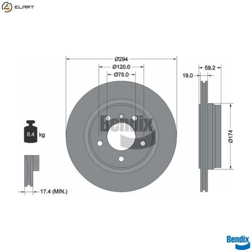 Brake disc bds1216 for bmw - 2x,