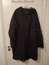 Stone Island Ghost Piece 50 Fili Resinata Fishtail Parka Black Size L