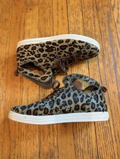 Gourmet NFN Shoes Womens Size 8.5 Leopard Print High Top Brown Leather Fur 2013
