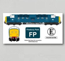 British Rail Class 55 Deltic Fridge Magnet 55018 . BR Blue Diesel Locomotive