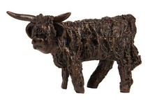 Highland Bull Standing - Solid Bronze Small Sculpture (Frith Creative Bronze)