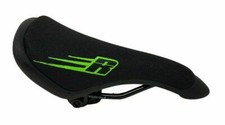 BMX Bike Saddle 'R' Black Green Vintage Retro Old School Padded Saddle Seat