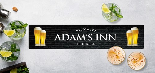 Personalised bar runner mat - bar,