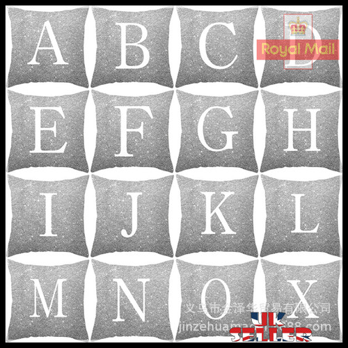 Grey green letter - green,