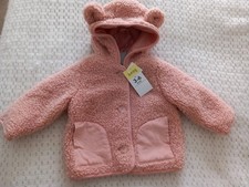 Baby Girls Pink Teddy Fleece
