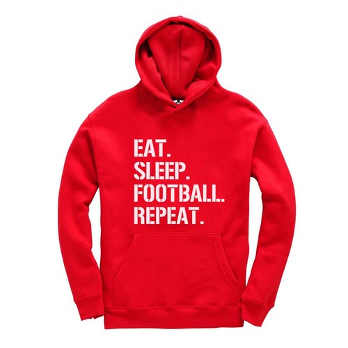 Eat sleep football repeat kids - eat,