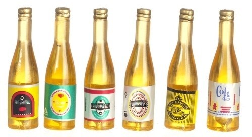 Six assorted beer bottles - assorted,