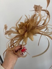 Gold Fascinator for Weddings