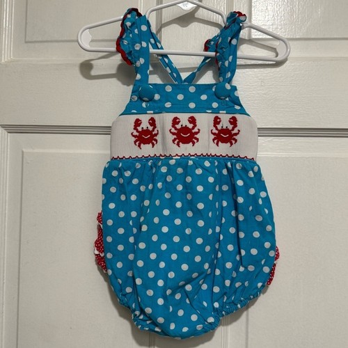 Summer girls smocked bubble - smocked,