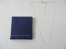 QUALITY MONICA VINADER DESIGNER 925 STERLING SILVER FINE CHAIN NECKLACE NEW
