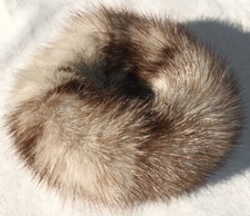 Mink Hair Tie Fur Kohinoor Cross Gray Brown Bracelet Cuff Hair Jewelry