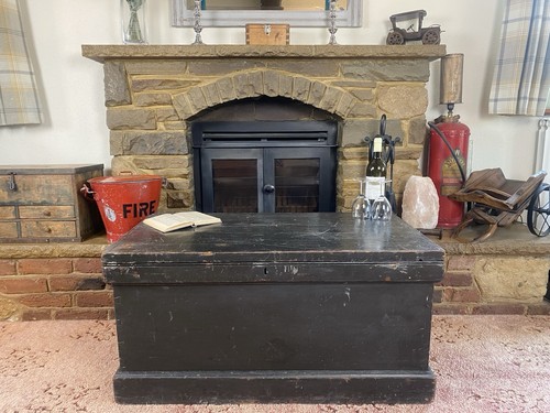 Old antique pine chest - old,