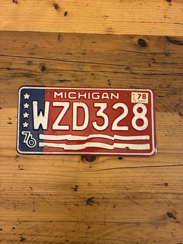 Vintage michigan license - vintage,