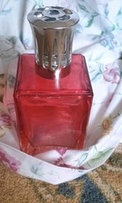 Ashleigh & Burwood Glass Fragrance  Obsidian Lamp Red & Clear ,  Empty - No Wick