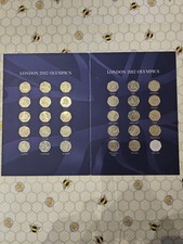 London 2012  Olympic 50p  Coin Album Complete 29 Coins Circulated Condition