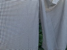 Brown And White Checked Gingham Curtains Polyester Bistro Kitchen W39” D50” (A7