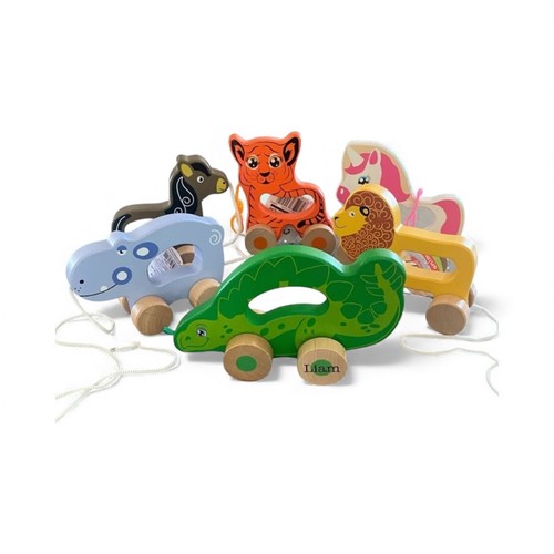 Personalised pull along animal - personalised,