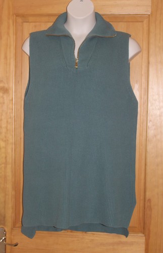 Green ribbed sleeveless long