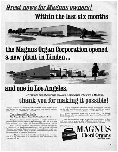 1966 magnus chord organs - magnus,