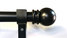 Wrought Iron Curtain Poles, Heavy Duty, 33 MM DIAMETER, Plain Ball