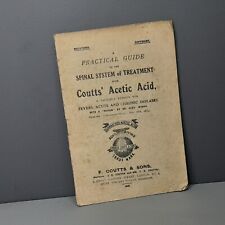 Vintage Medical Collectable Book Coutts Acetic Acid Chronic Disease 1927 V.Rare