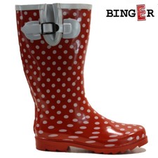 LADIES WATERPROOF WELLIES RAIN SNOW FESTIVAL GARDEN WELLINGTON FLAT BOOTS SIZE