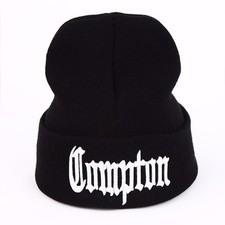 Compton City Beanie West Coast Letter Hip Hop Knit Hat Unisex Winter Skull Cap