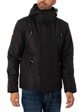 Superdry Men's Hooded Mountain Windbreaker Jacket, Black