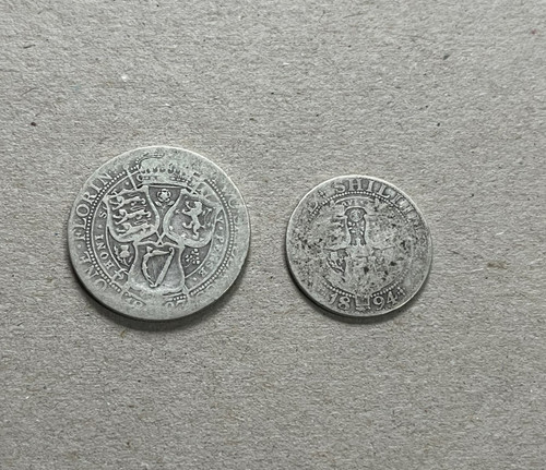 Queen victoria silver coins - 2x,