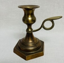 Vtg Brass Wee Willie Winkle Candlestick Candle Holder Chamber Stick - UNPOLISHED