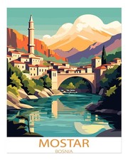 Scenic Mostar Wall Art Poster