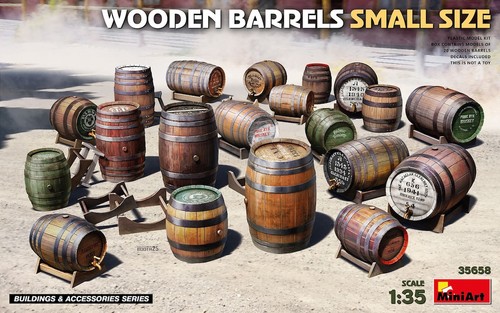 Miniart wooden barrels - 1/35,