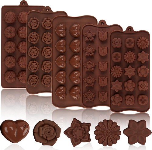 5pcs silicone chocolate molds - silicone,