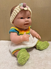Berenguer Baby Doll (Preloved) New Rainbow Outfit & Adoption Certificate