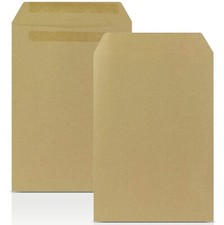 BROWN ENVELOPES C4 C5 A4 A5 MAILING MANILLA PLAIN (NO WINDOW) SELF SEAL OFFICE