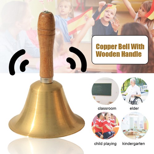 Large brass hand bell - large,