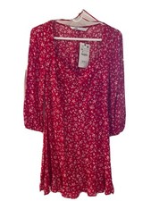 Zara Dress floral XS Red White