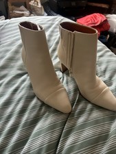 Ladies Cream M&S Ankle Boots