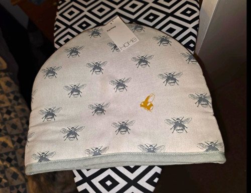 Home bee print cotton - home,, tea