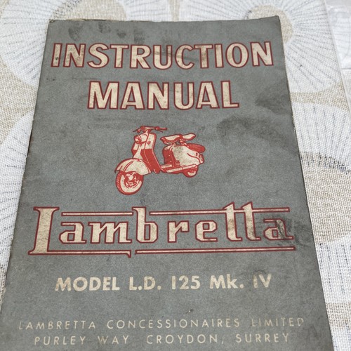 Vintage lambretta instruction - vintage,