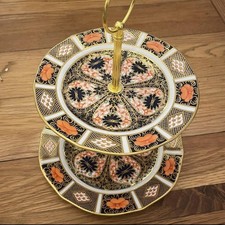 Royal Crown Derby 1128 Old Imari Two Tier Cake Stand.