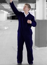 COTTON DRILL BOILERSUIT / MECHANICS Coverall  -  Navy Blue - BS5