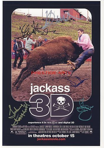 Jackass signed movie poster